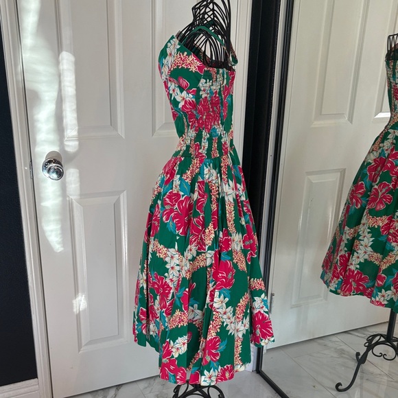 1950s swing Pinup rockabilly Shaheen Unique Vintage multicolored Floral Dress - Picture 4 of 8